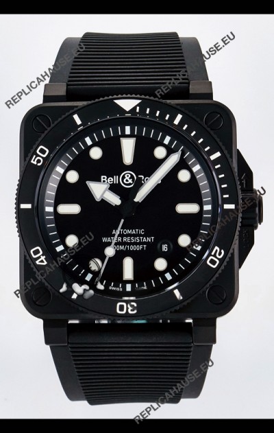 Bell & Ross BR03-92 Divers Edition PVD Coated 1:1 Mirror Replica Black Dial