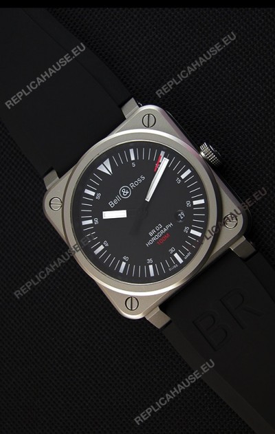 Bell & Ross BR03-92 Horograph Black Dial Swiss Rubber Strap 1:1 Mirror Replica Watch