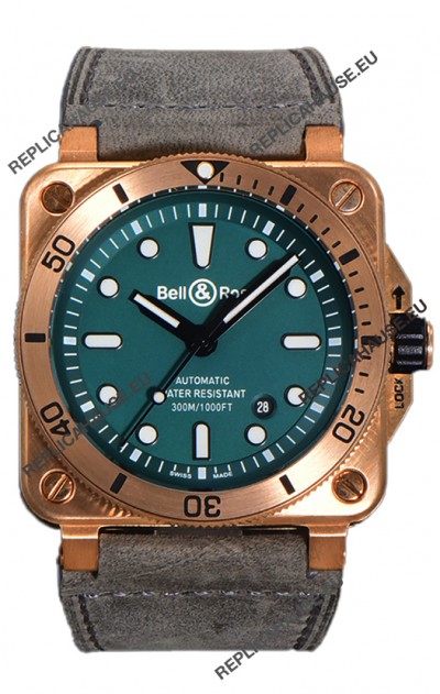 Bell & Ross BR03-92 Diver Green Dial Bronze Casing Swiss Replica Watch 1:1 Mirror Replica