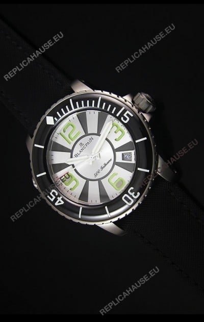 Blancpain 500 Fathoms Swiss Replica Watch in White Dial - 1:1 Mirror Edition