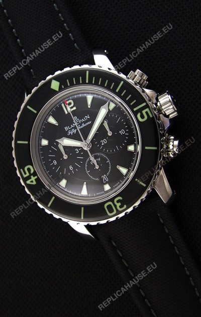Blancpain Blancpain Fifty Fathoms Chronograph Flyback Black 1:1 Mirror Replica Watch