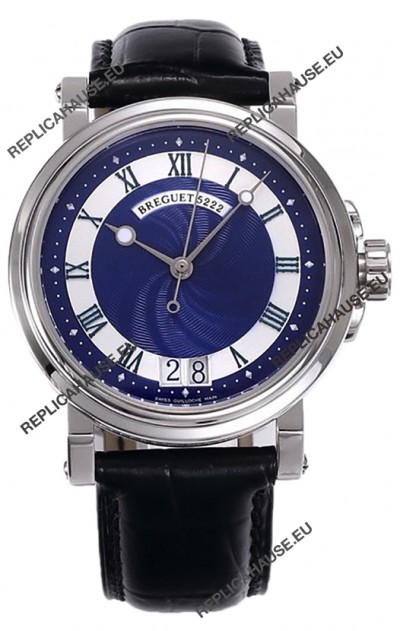 Breguet Marine Automatic Big Date 5817 Stainless Steel Watch with in Blue Dial 