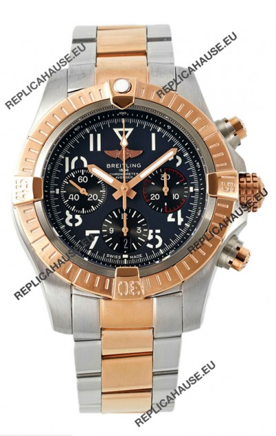 Breitling Avenger B01 Chronograph 45 Two Tone Rose Gold 1:1 Mirror Swiss Replica Watch 