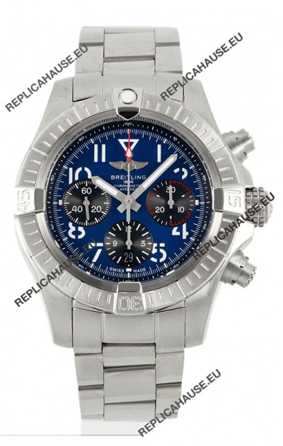 Breitling Avenger B01 Chronograph 45 Stainless Steel Blue Dial 1:1 Mirror Swiss Replica Watch 