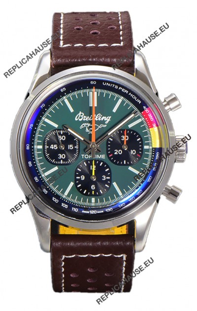 Breitling Top Time B01 Ford Mustang Leather Strap 1:1 Mirror Swiss Replica Watch 