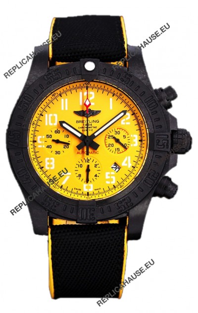 Breitling Avenger Hurricane Chronograph Yellow Dial 1:1 Mirror Swiss Replica Watch 