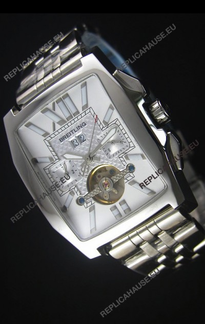 Breitling For Bentley Flying B Japanese Chronograph Watch in White Dial