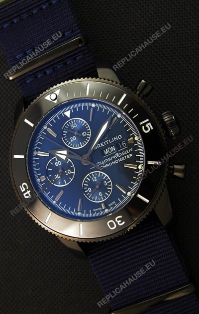 Breitling Superocean Heritage II Outerknown Blacksteel NATO Strap 1:1 Mirror Replica Watch 