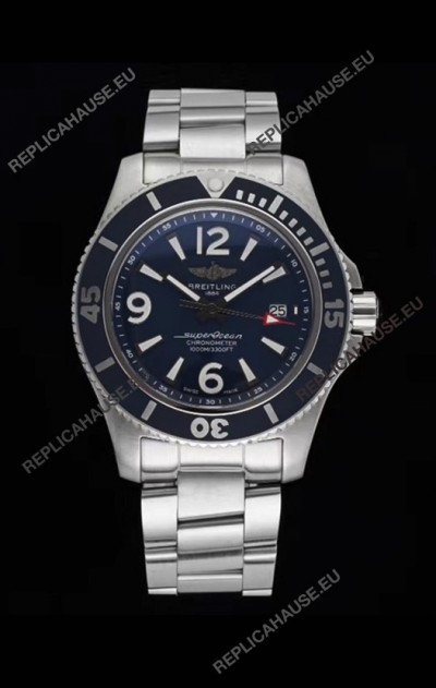 Breitling Superocean Automatic 44 Steel - Navy Blue Dial 1:1 Mirror Replica