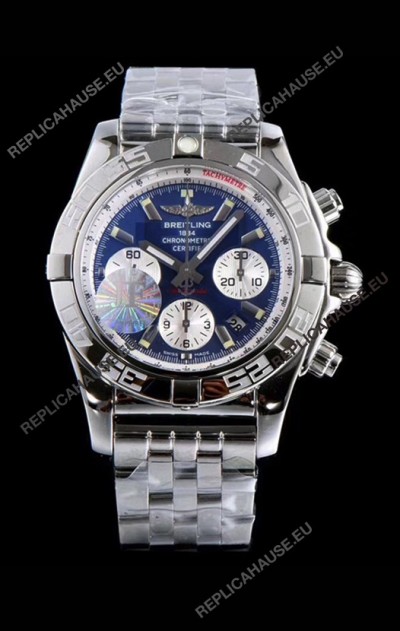 Breitling Chronomat B01 Blue Dial 904L Steel Swiss 1:1 Mirror Replica Watch