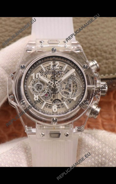 Hublot Big Bang Unico Clear Plexiglass Casing 1:1 Mirror Edition Swiss Replica Watch 