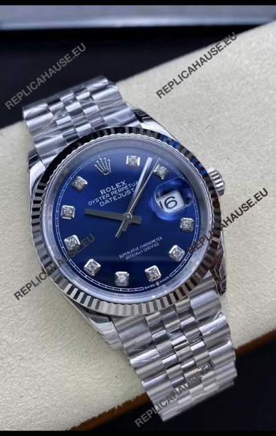 Rolex Datejust 126234 36MM Swiss Replica in 904L Steel in Blue Dial 1:1 Mirror Replica