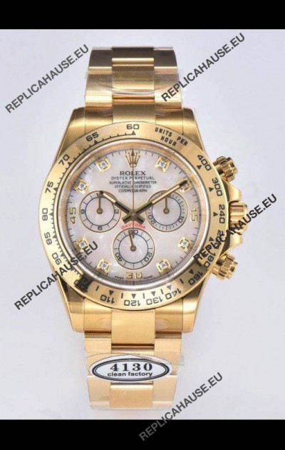 Rolex Cosmograph Daytona M116508-0007 Yellow Gold Original Cal.4130 Movement - 904L Steel Watch