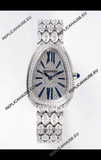 Bvlgari Serpenti Seduttori Edition Watch in Diamonds Steel Casing - 1:1 Mirror Replica