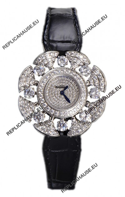 Bvlgari Divas's Dream Edition Watch in Steel Casing - Diamonds Paved Dial Swiss Replica