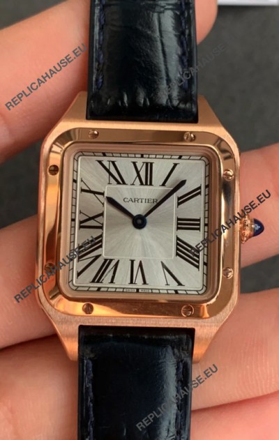 Cartier Santos Dumont 1:1 Mirror Swiss Replica Watch in Rose Gold Casing 38MM