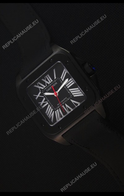 Cartier Santos DLC Swiss Replica Watch 38.5MM