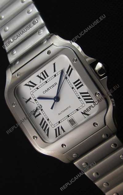 Cartier Santos De Cartier 1:1 Mirror Replica - 36MM Stainless Steel Watch 