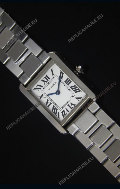 Cartier Tank Solo Swiss Quartz Watch in Steel Strap 24MM Wide 