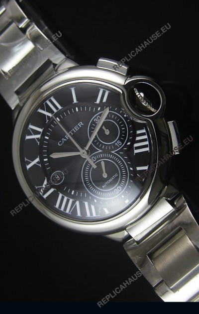 Ballon De Cartier Chronograph in Stainless Steel Case - 1:1 Mirror Replica