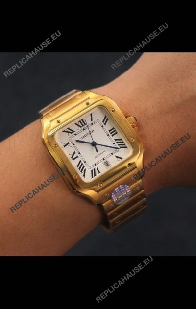 Santos De Cartier 1:1 Mirror Replica - 40MM Yellow Gold Swiss Movement Watch