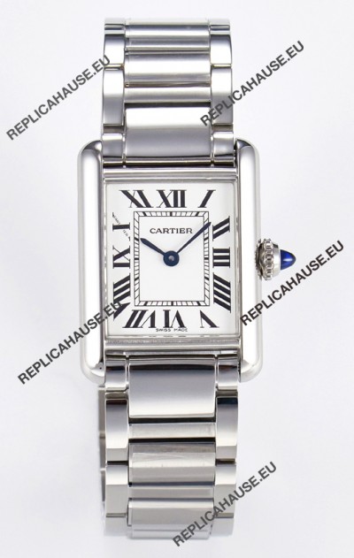 Tank Must De Cartier Super Clone Swiss Replica Watch 27MM White Dial