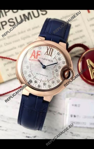 Ballon De Cartier Swiss Automatic 1:1 Mirror Quality 33MM in Rose Gold Plating