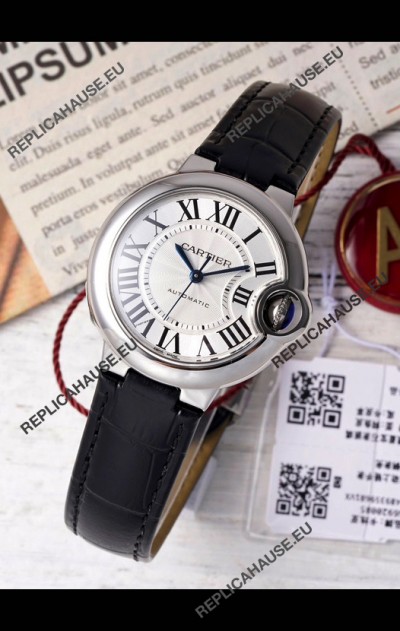 Ballon De Cartier Swiss Automatic White Dial Mirror Quality 33MM in Stainless Steel 