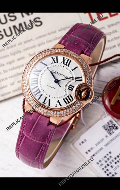 Ballon De Cartier Swiss Automatic 1:1 Mirror Quality 33MM in Rose Gold Plating