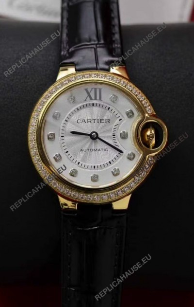 Ballon De Cartier Swiss Automatic 1:1 Mirror Quality 33MM in Yellow Gold Plating