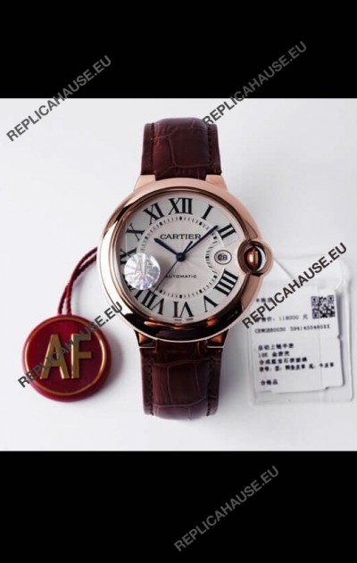 Ballon De Cartier Swiss Automatic 1:1 Mirror Quality 42MM in Rose Gold Casing