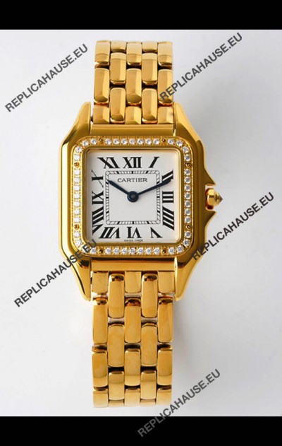 PANTHERE de Cartier Edition 27MM 1:1 Mirror Swiss Watch Yellow Gold Casing