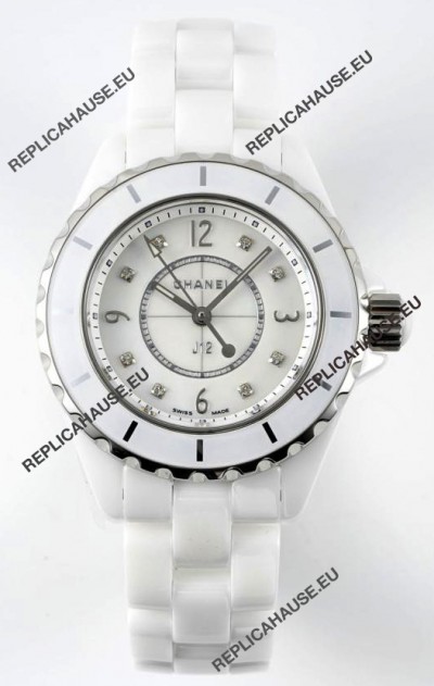 Chanel J12 Ladies White Ceramic Casing Watch 1:1 Mirror Replica Watch 