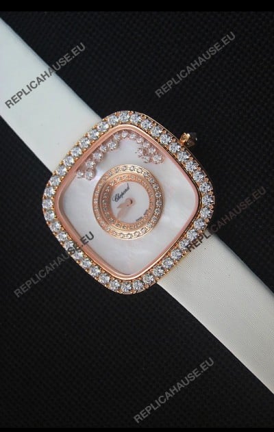 Chopard Happy Diamonds 38MM White Strap in White Dial