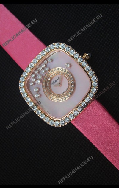 Chopard Happy Diamonds 38MM Pink Strap in Pink Dial