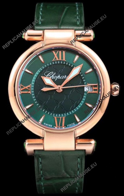 Chopard Imperiale White Dial Swiss Automatic Replica Watch in Rose Gold Case 904L Steel 