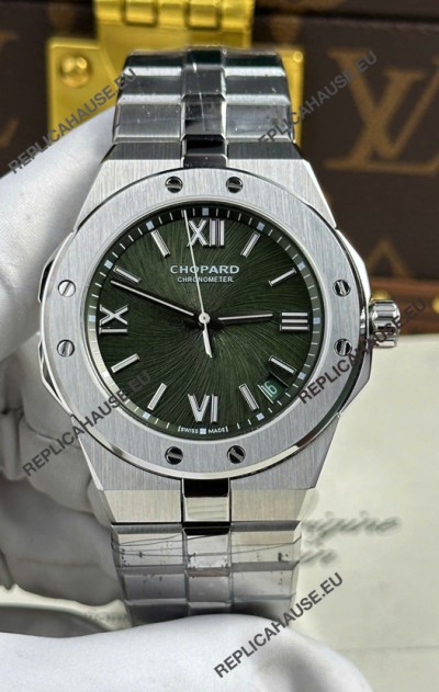 Chopard Alpine Eagle Stainless Steel Green Dial Super Clone Replica Watch 