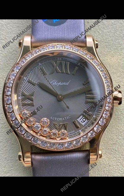 Chopard Happy Sport 1:1 Mirror Swiss Automatic Replica Watch 36MM in Rose Gold Casing