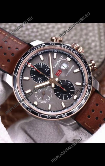 Chopard Classic Racing Chronograph 1:1 Mirror Replica Watch in Steel Casing - Grey Dial 