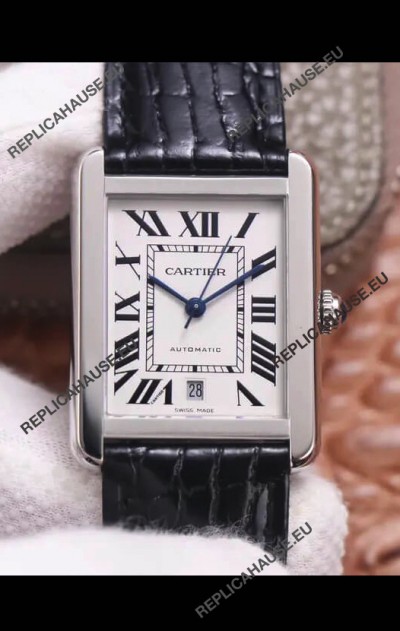 Cartier Tank Solo Swiss Automatic Watch in Stainless Steel Casing 31MM Wide 