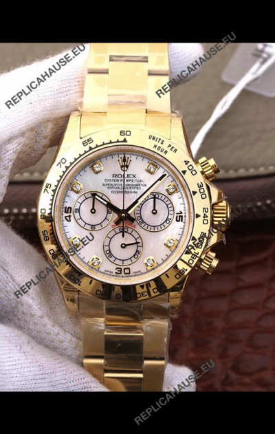 Rolex Cosmograph Daytona 116508 Yellow Gold Original Cal.4130 Movement - 904L Steel Watch
