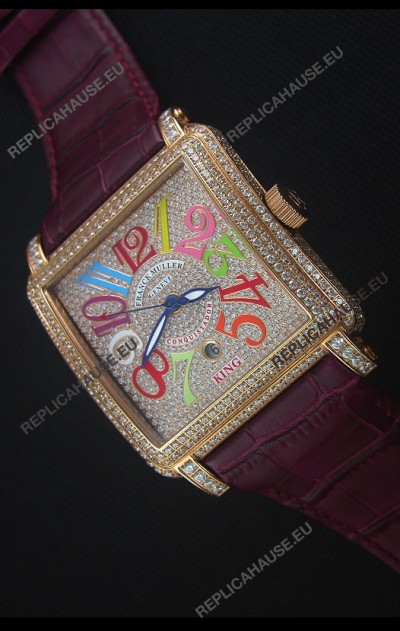 Franck Muller Conquistador King Automatic Crazy Colors Swiss Replica Watch 