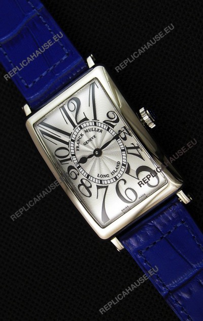 Franck Muller Long Island Ladies Replica Watch in Swiss Quartz Movement Blue Strap 