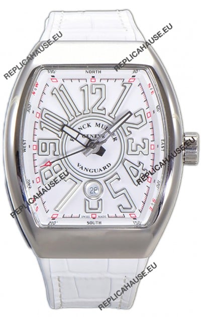 Franck Muller Vanguard Yachting V45 Stainless Steel Casing Rubber Clad Strap Swiss Replica Watch 