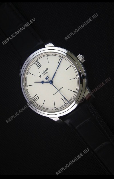 Glashuette Senator Excellence Cream Dial Steel Case Swiss Replica Watch
