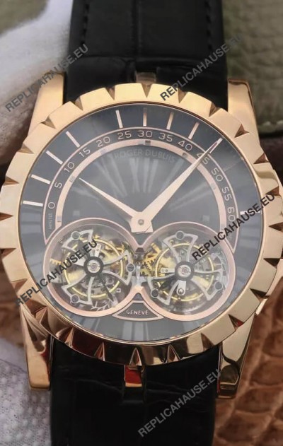 Replica Roger Dubuis Excalibur RDDBEX0280 1:1 Mirror Replica Watch in Rose Gold Casing