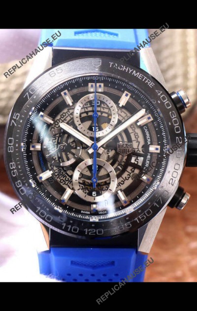 Tag Heuer Carrera Heuer 01 Swiss Replica Watch in Blue Strap 45MM 