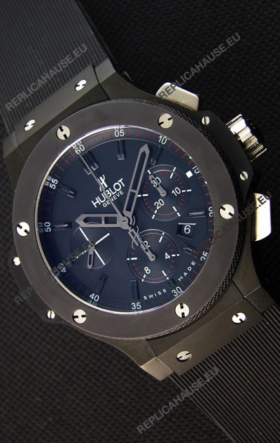 Hublot Big Bang All Black PVD Swiss Replica Watch : 1:1 Mirror Replica 