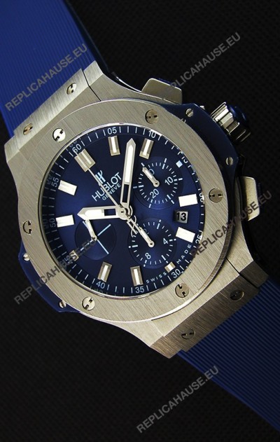 Hublot Big Bang Steel Blue Swiss Replica Watch 1:1 Mirror Replica 