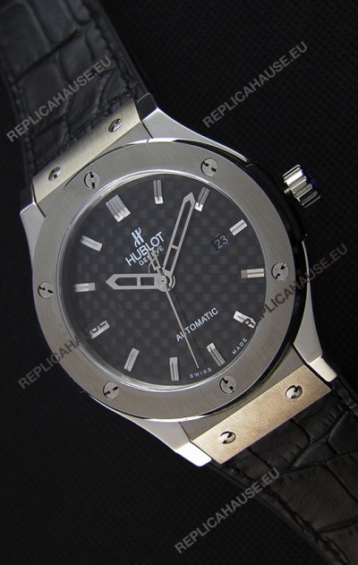 Hublot Classic Fusion Titanium Carbon Dial Swiss Replica Watch - 1:1 Mirror Replica